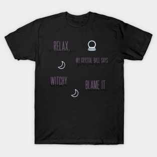 Witch Quotes Witchy Pattern Stickers T-Shirt